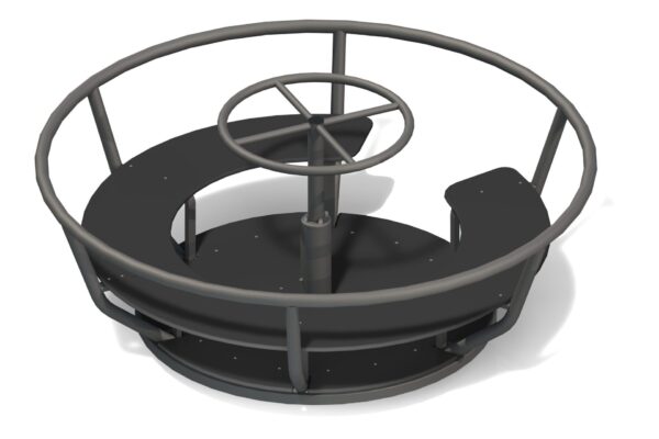 Карусель с рулем "Круговая 3" черная